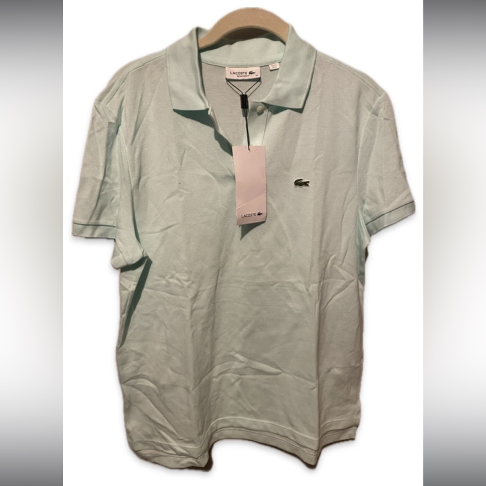 Mens Lacoste Turquoise Wash Polo Shirt Size 40